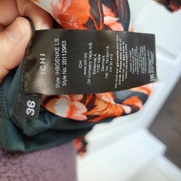 ICHI Denmark Floral Women's Blouse 2 Piece Blouse - Floral NWT - Picture 6 of 11